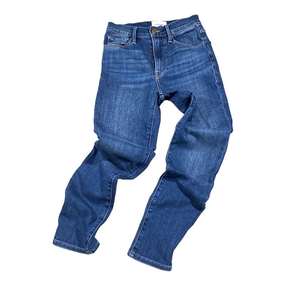 Frame Jeans Womens 24 Blue Denim High Rise Cigarette Skinny ALI Y2K Cowgirl